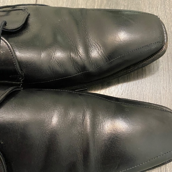 Canali Black Leather Men's Oxfords - Picture 12 of 16